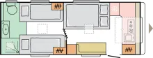 Grundriss Nacht Adria Adora 613 HT TOP Austattung