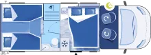 Grundriss Nacht Chausson Teilintegrierte 777 Titanium Ultimate Automatik