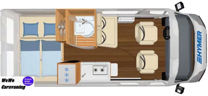 Grundriss Tag Hymer Camper Van Grand Canyon Automatik 180 PS Lifepo