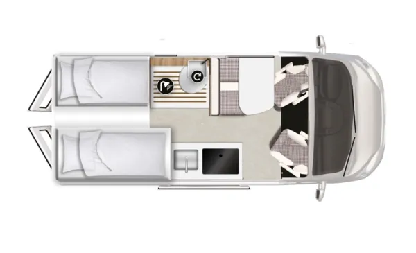 Tagesgrundriss Karmann Mobil Davis 600 Lifestyle