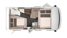 Grundriss Nacht Knaus Van I 550 MF Hubbett