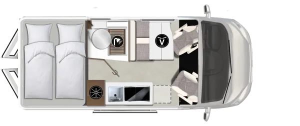 Tagesgrundriss Karmann Mobil Davis 590 Lifestyle