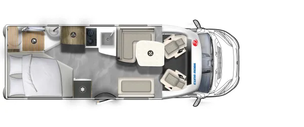 Tagesgrundriss Eura Mobil Profila T 675 SB Tagesgrundriss Eura Mobil Profila T 675 SB