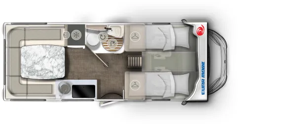 Tagesgrundriss Eura Mobil Activa One 650 HS
