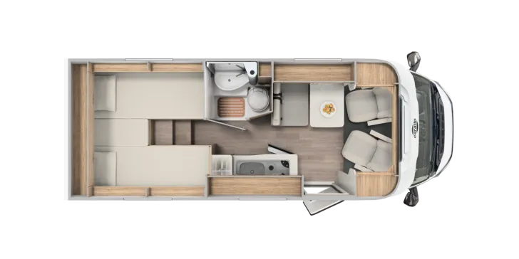 Grundriss Tag Carado VAN V337 Pro+ UPE: 70.478,-