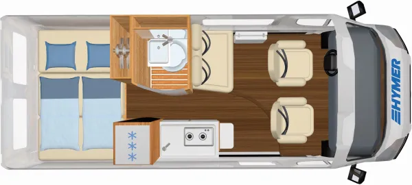 Tagesgrundriss Hymer Camper Van Grand Canyon