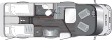 Grundriss Tag LMC Cruiser T 662 G autom. SAT + TV