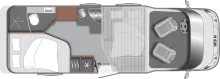 Grundriss Tag LMC Tourer Lift H 630 165 PS / Schalter, 525 - 3074