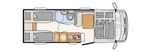 Grundriss Tag Dethleffs Globebus I 6 Ducato 2,2 140PS GT-Paket*