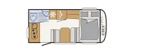 Grundriss Tag Dethleffs c' joy 420 QSH Active