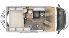 Grundriss Tag Sunlight Camper Van Cliff 540 Schlafdach