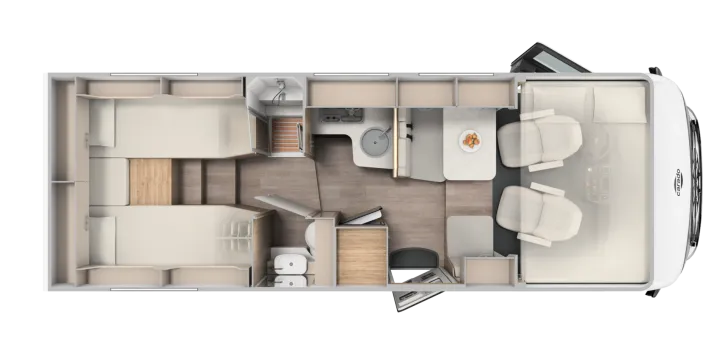 Grundriss Tag Carado I 447 Pro+ 5. Sitzplatz