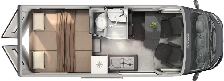 Grundriss Tag Hymer Camper Van Yellowstone UVP 109.500,- !