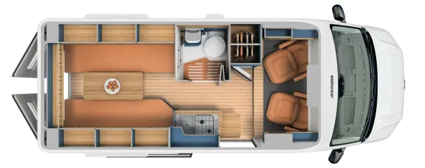 Tagesgrundriss Hymer Eriba Car 602