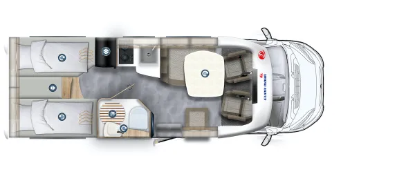Tagesgrundriss Eura Mobil Profila RS 695 EB Tagesgrundriss Eura Mobil Profila RS 695 EB