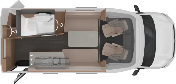 Tagesgrundriss Knaus Tourer CUV 500 LT Tagesgrundriss Knaus Tourer CUV 500 LT