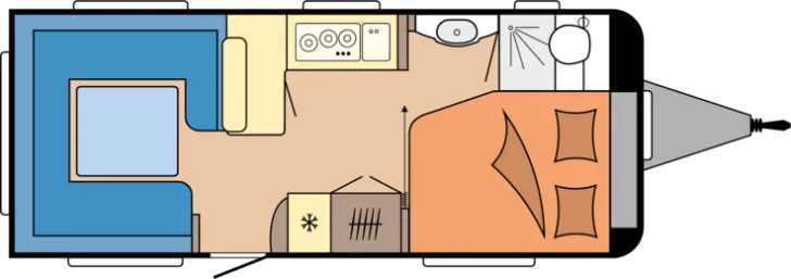 Grundriss Tag Hobby Excellent 560 CFe *1. Hand*Klima*Mover*