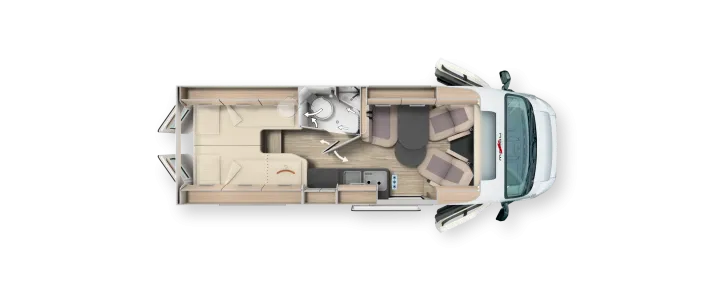 Grundriss Tag Malibu Van First Class - Two Rooms 640 LE RB GT