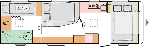 Nachtgrundriss Adria Adora 753 UK Nachtgrundriss Adria Adora 753 UK