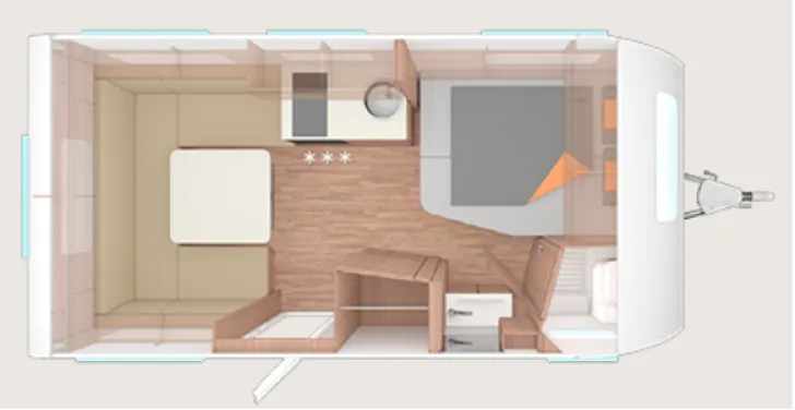 Grundriss Tag Weinsberg CaraCito 450 FU