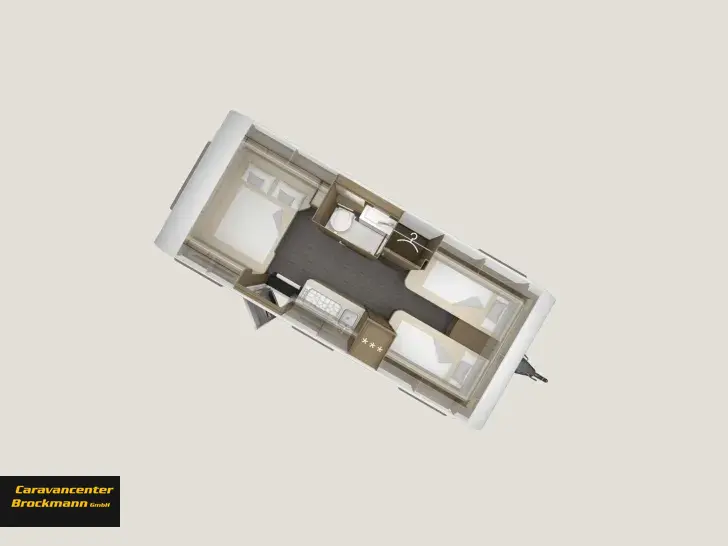 Grundriss Nacht Tabbert Cazadora 550 E 2,3 SALE % / UVP44317Euro