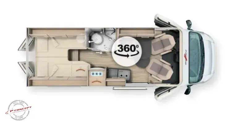 Grundriss Tag Malibu Van Comfort 640 LE charming GT skyview *junger Gebrauchtwagen*