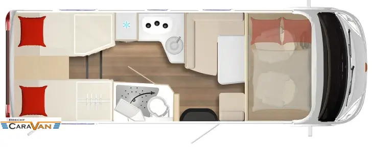 Grundriss Tag Bürstner Lyseo I 690 G Harmony Line 180PS Automatik/Winter/TOP