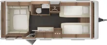 Grundriss Nacht Tabbert Senara 550 E 2,3 SALE % / UVP 42.598 Euro