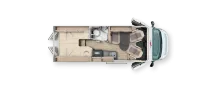 Grundriss Tag Malibu Van Diversity 640 LE K GT skyview Vollausstattung