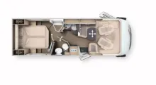 Grundriss Tag Carthago C2-tourer I 148 RB-QB „K“ lightweight 3.5t *Listenpreis 157.405€*