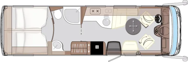 Tagesgrundriss Concorde Credo 840 LI Tagesgrundriss Concorde Credo 840 LI