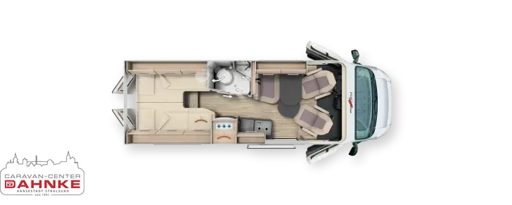 Grundriss Tag Malibu Van Comfort 640 LE Mod. 25! Vollausstattung