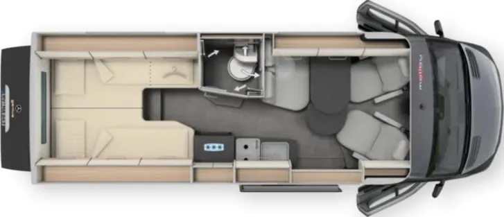 Grundriss Tag Malibu Genius 641 LE Mercedes GENIUS