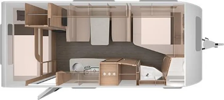 Grundriss Tag Knaus Südwind 60 YEARS 540 FDK 1800kg; Garage; ASF Bug