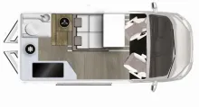 Grundriss Tag Karmann Mobil Duncan 545 Automatik 170 PS No-Limits-Paket