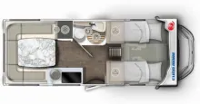 Grundriss Tag Eura Mobil Activa One 650 HS Travel Paket Travel Plus Paket