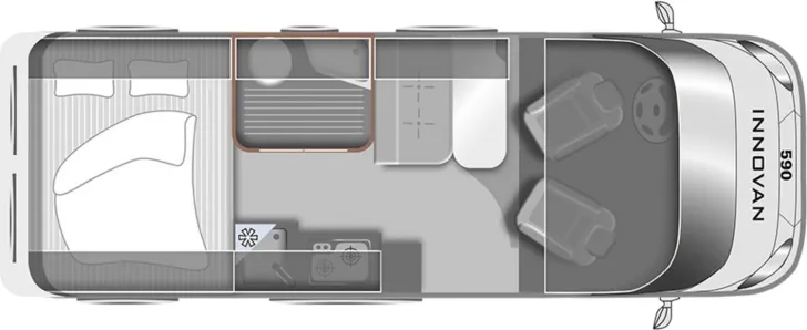 Grundriss Tag LMC Innovan 590 active Offroad Dachgepäckträger
