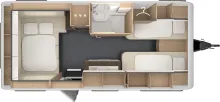 Grundriss Nacht Tabbert Pantiga 490 E 2,3 Markise | Mover | viele Extras