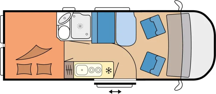 Grundriss Tag Hobby Vantana OnTour Edition K60 FT *165PS*SAT*TV*NAVI