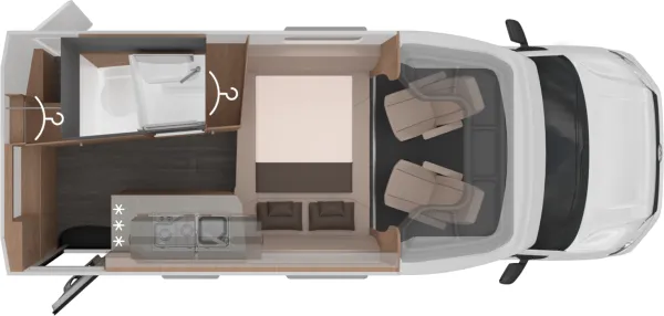 Nachtgrundriss Knaus Tourer CUV 500 LT CUVISION Nachtgrundriss Knaus Tourer CUV 500 LT CUVISION