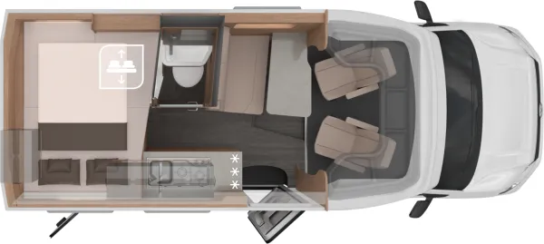 Nachtgrundriss Knaus Tourer CUV 500 MQ Nachtgrundriss Knaus Tourer CUV 500 MQ