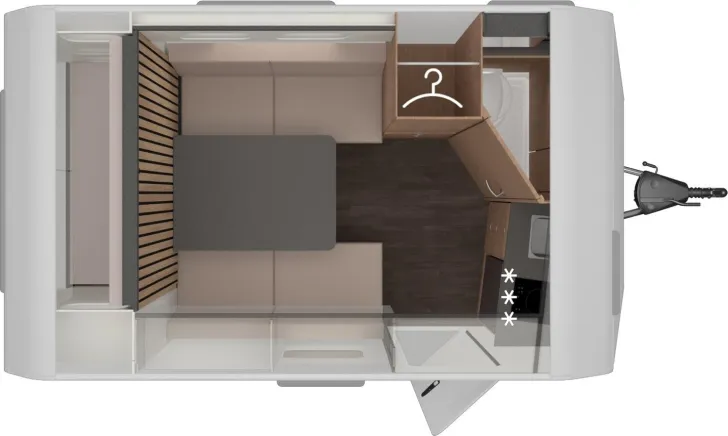 Grundriss Tag Knaus Yaseo 340 PX Design Paket | LED Umrissb. | Akku