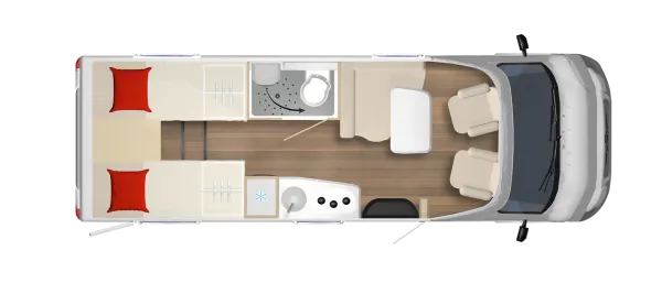 Tagesgrundriss Bürstner Lyseo Time Skyline 690 G Tagesgrundriss Bürstner Lyseo Time Skyline 690 G