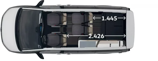 Tagesgrundriss VW California Coast eHybrid