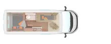 Grundriss Tag Weinsberg CaraBus - Edition FIRE 600 MQ (2025)