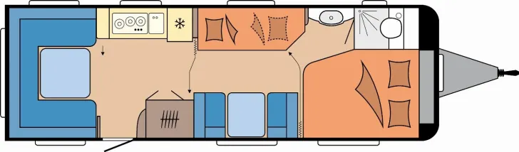 Grundriss Tag Hobby Prestige 720 UKFe Modell 2025