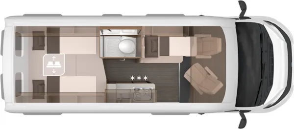 Nachtgrundriss Knaus BoxLife 600 ME Platinum Selection Nachtgrundriss Knaus BoxLife 600 ME Platinum Selection