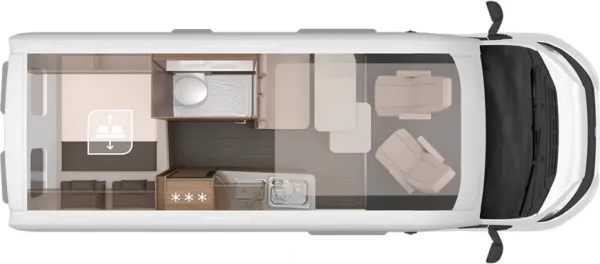 Tagesgrundriss Knaus BoxLife 600 DQ Platinum Selection Tagesgrundriss Knaus BoxLife 600 DQ Platinum Selection