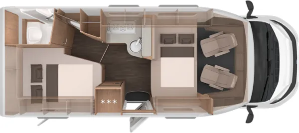 Nachtgrundriss Knaus L!VE TI 650 MF Nachtgrundriss Knaus L!VE TI 650 MF