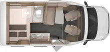 Grundriss Nacht Knaus Tourer VAN 500 MQ Vansation sofort verfügbar, UVP 96518